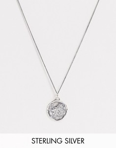 Серебряное ожерелье с подвеской-львом ASOS DESIGN-Серебряный