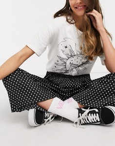 Плиссированные кюлоты в горошек ASOS DESIGN-Многоцветный