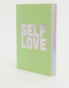 Зеленый блокнот с надписью "Self Love" Monki