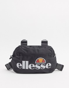 Черная сумка на грудь ellesse-Черный