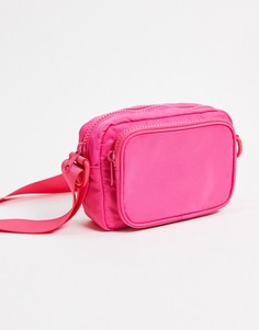 Розовая сумка через плечо из переработанного нейлона Monki Jinder-Розовый