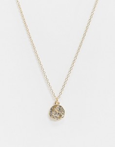 Позолоченное ожерелье с подвеской-монетой Saint Lola-Золотой