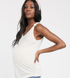 Белая майка с узлом New Look Maternity-Белый