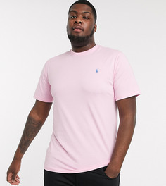 Розовая футболка с логотипом Polo Ralph Lauren Big & Tall-Розовый