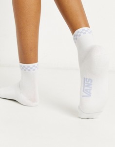 Белые носки с принтом в шахматную клетку на манжетах Vans-Белый