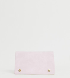 Розовый бумажник из искусственной замши Monki