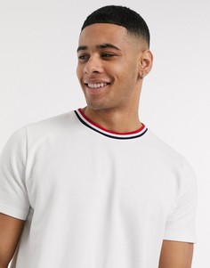 Белая футболка с контрастным кантом Polo Ralph Lauren-Белый