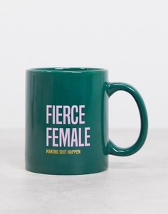 Кружка с надписью "fierce female" Typo-Мульти