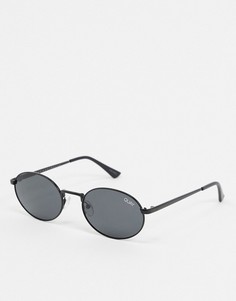 Черные овальные солнцезащитные очки Quay-Черный
