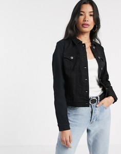 Черная джинсовая куртка Vero Moda-Черный