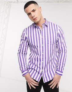 Рубашка в фиолетовую полоску Esprit-Фиолетовый
