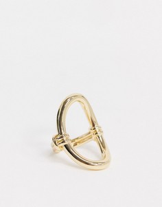 Золотистое овальное кольцо Nylon-Золотой