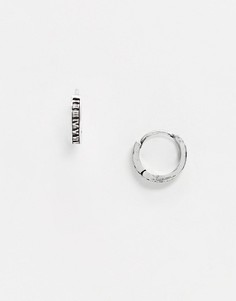 Серьги-кольца ASOS DESIGN-Серебряный