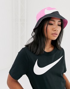 Черно-розовая панама с логотипом Nike-Розовый