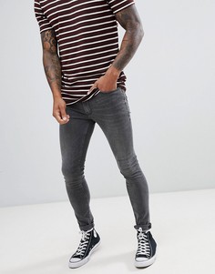 Серые супероблегающие джинсы Burton Menswear-Серый