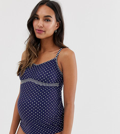 Танкини в горошек Unique 21 maternity-Темно-синий