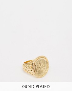 Золотистое кольцо ASOS Sovereign-Золотой