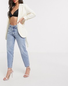 Синие джинсы прямого кроя River Island-Голубой