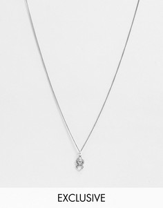 Серебряное ожерелье с пауком Reclaimed Vintage Inspired-Серебряный
