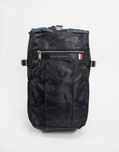 Черный нейлоновый рюкзак с камуфляжным принтом Tommy Hilfiger
