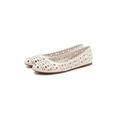 Кожаные балетки Alaia