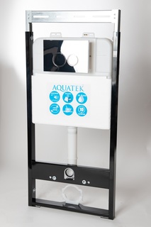 Инсталляция Акватек Evolution для подвесного унитаза, клвиша хром глянец