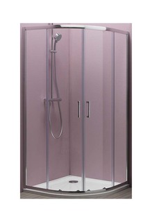 Душевой уголок Kolpa- San Eco Quat TKP 80х80х185 см, прозрачное стекло, профиль хром