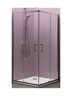 Душевой уголок Kolpa- San Eco Quat TKK 80х80х185 см, прозрачное стекло, профиль хром