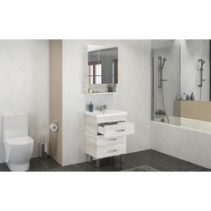 Мебель для ванной Comforty Никосия 60Н дуб белый