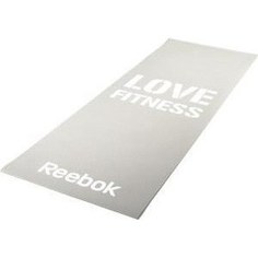 Коврик для фитнеса Reebok RAMT-11024GRL (мат) тонкий Love (серый)
