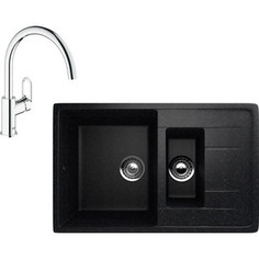 Кухонная мойка и смеситель EcoStone ES-022 Grohe BauLoop черная (ES-22-308, 31368000)