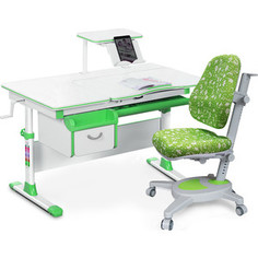 Комплект (стол+полка+кресло+чехол) Mealux Evo-40 Z (Evo-40 Z + Y-110 AZK) белая столешница/пластика зеленый