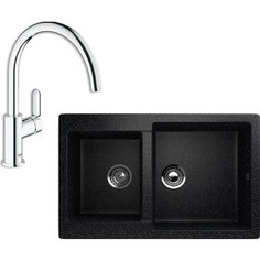 Кухонная мойка и смеситель EcoStone ES-028 Grohe BauEdge черная (ES-28-308, 31367000)