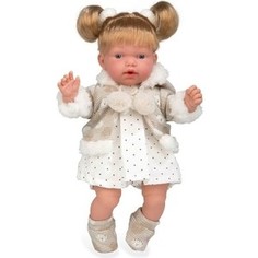 Кукла Arias Elegance Кукла 28 см в платьице в мелкий Горошек соска Т16342