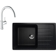 Кухонная мойка и смеситель EcoStone ES-019 Grohe BauClassic черная (ES-19-308, 31234000)