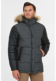 Короткая утепленная куртка с отделкой мехом енота Urban Fashion for men