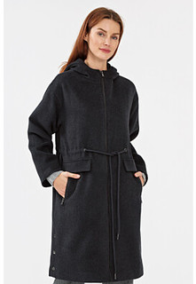 Полушерстяное пальто с капюшоном Neohit