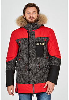 Утепленная куртка с отделкой мехом енота Urban Fashion for men