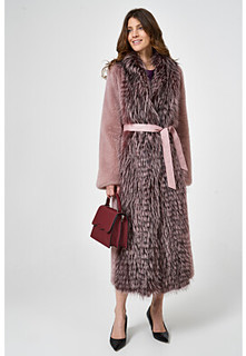 Шуба из аукционного меха норки KOPENHAGEN FUR и лисы Emfasi Pelle