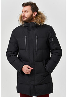 Стеганая куртка с отделкой мехом енота Urban Fashion for men