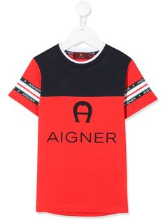 Aigner Kids футболка с логотипом