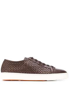 Santoni плетеные кеды