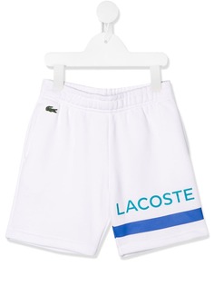 Lacoste Kids шорты с контрастной полоской и логотипом
