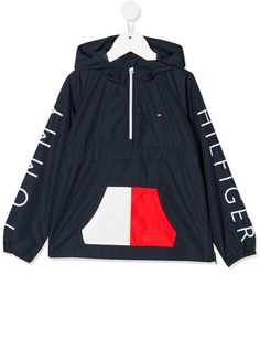 Tommy Hilfiger Junior непромокаемая куртка с капюшоном