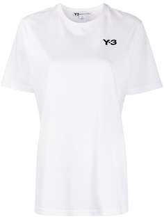 Y-3 футболка с круглым вырезом и графичным принтом на спине