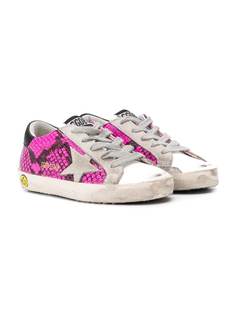 Golden Goose Kids кеды со змеиным принтом