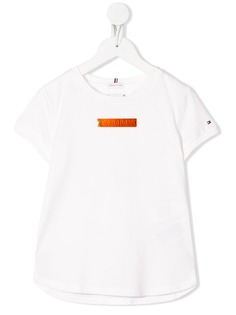Tommy Hilfiger Junior футболка с логотипом металлик