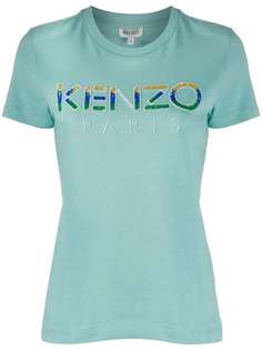 Kenzo футболка с логотипом из пайеток