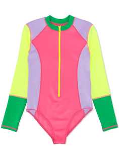 Stella McCartney Kids купальник в стиле колор-блок