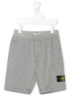 Stone Island Junior шорты с эластичным поясом и нашивкой-логотипом